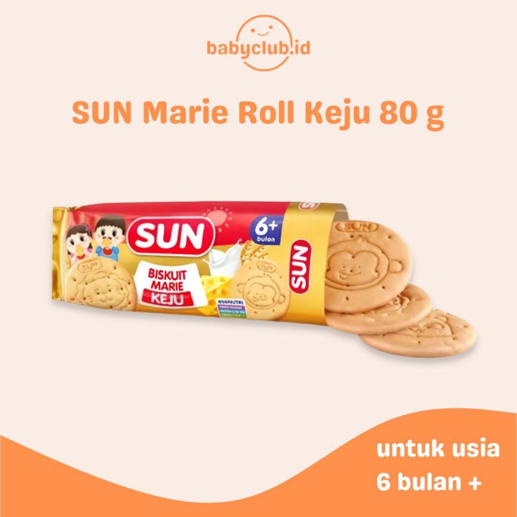 

SUN Biskuit Bayi Marie Roll Susu Keju 80 150 gram Anak Usia 6 + bulan