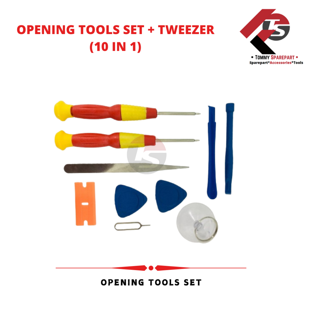 Tweezer 10 in 1 - Alat Pembuka Multifungsi untuk Perbaikan Elektronik dan Handphone