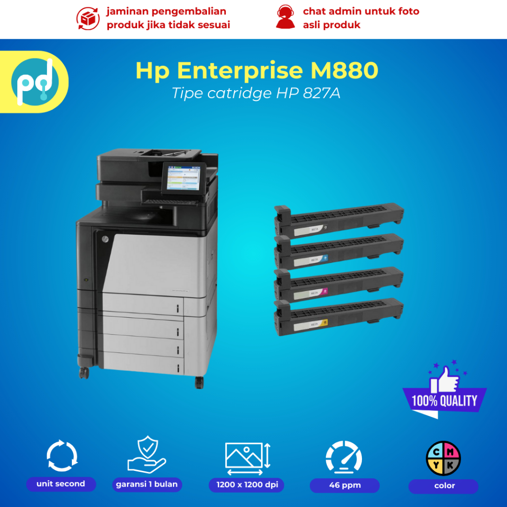 printer A3 warna HP LaserJet Enterprise m880 print scan copy all in one