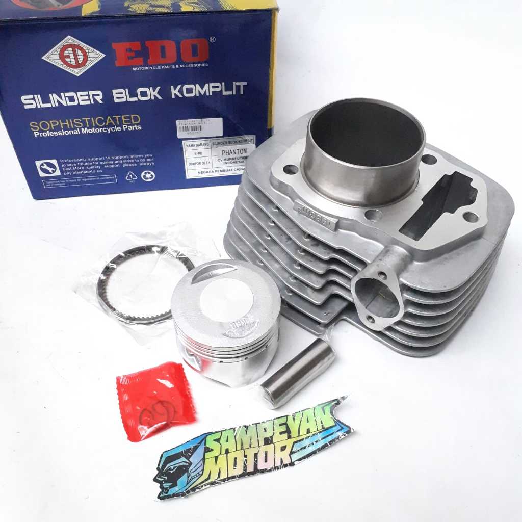 Blok Tiger Set Silinder Cylinder Blok Buring Lengkap Phantom EDO Racing Blok Set Piston 63.5 & 69 mm