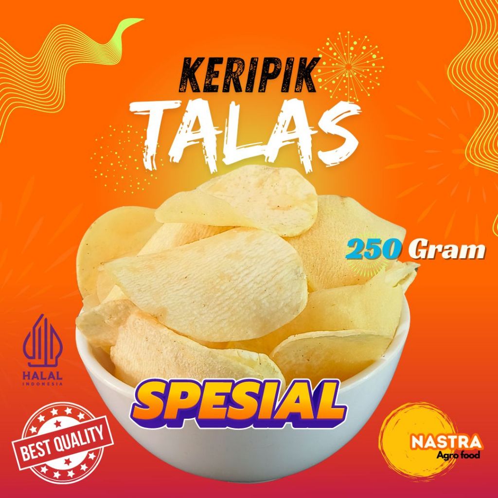 

Keripik TALAS 250 gram Special Rasa Original asin dan Rasa Pedas Balado