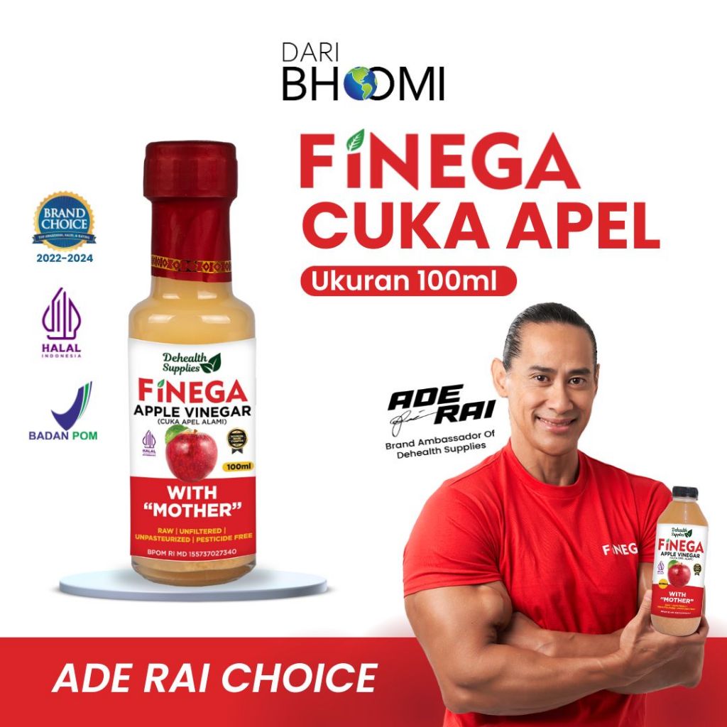

Dehealth Supplies VINEGA CUKA APEL Botol Kaca 100ml