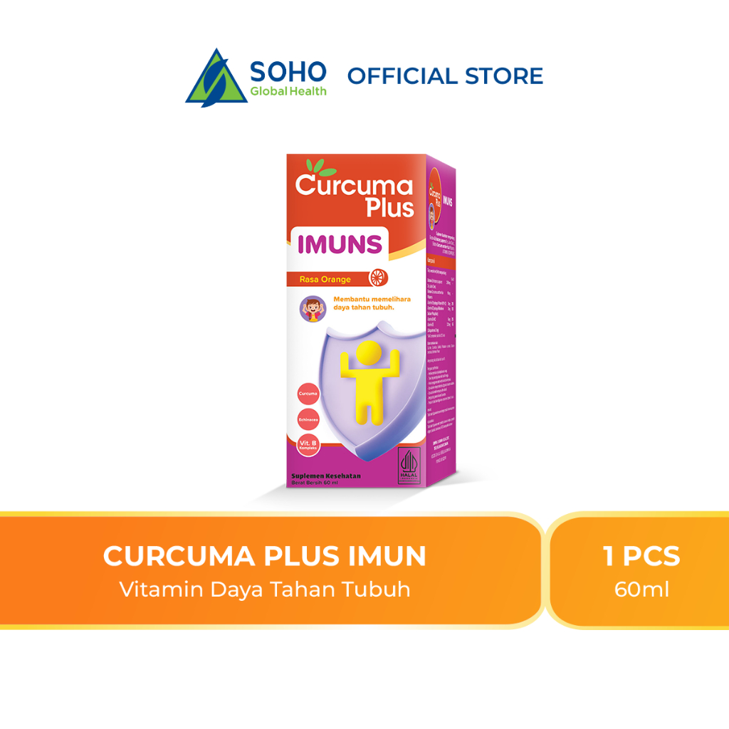 Curcuma Plus Imuns Multivitamin Anak Ekstrak Temulawak Rasa Jeruk 60ml