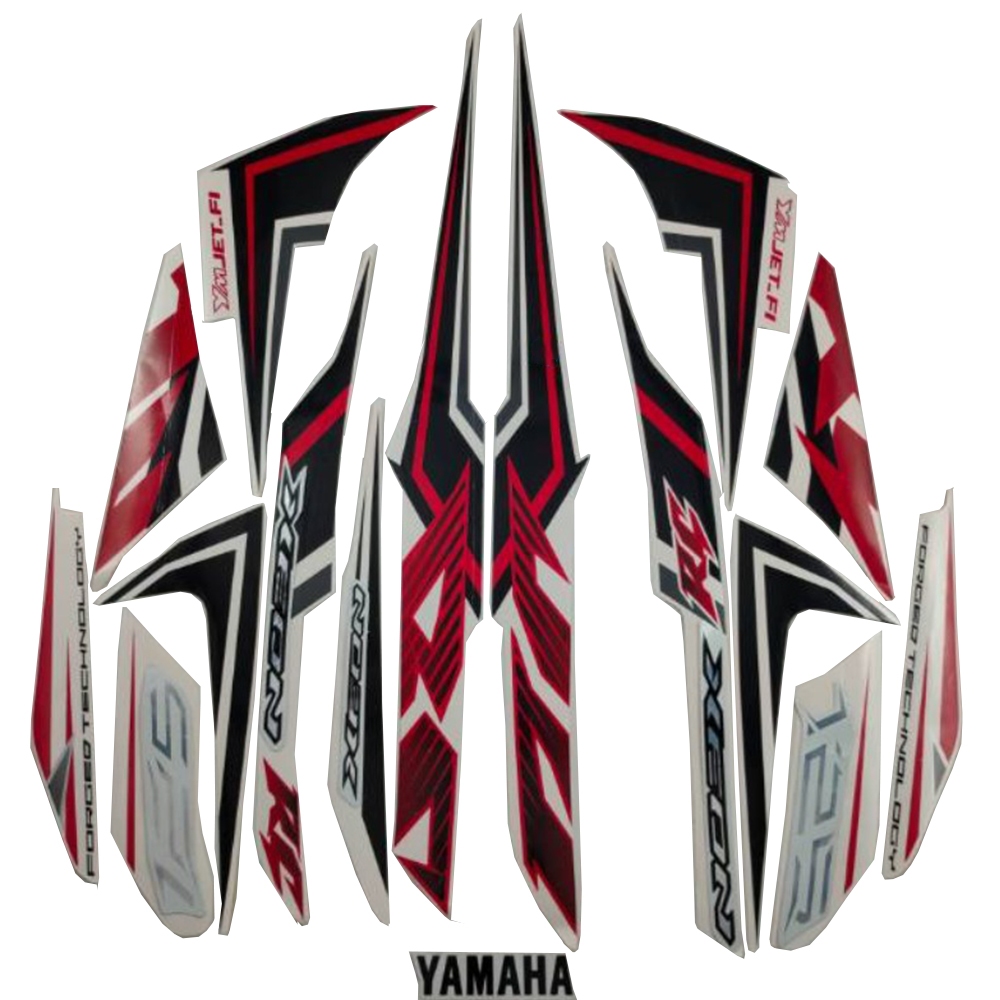 Stiker Striping Yamaha Xeon Rc 2014 Merah Putih List Body Motor Yamaha Xeon Rc 2014
