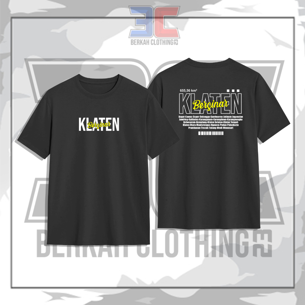 Baju Kaos Kabupaten Klaten Bersinar