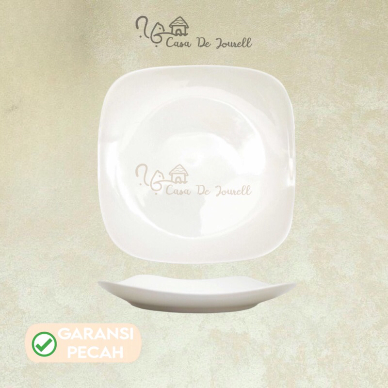 [HN1-08] Piring ceper Segi 8” Polos P/Keramik/Piring ceper polos putih/Piring ceper aesthetic