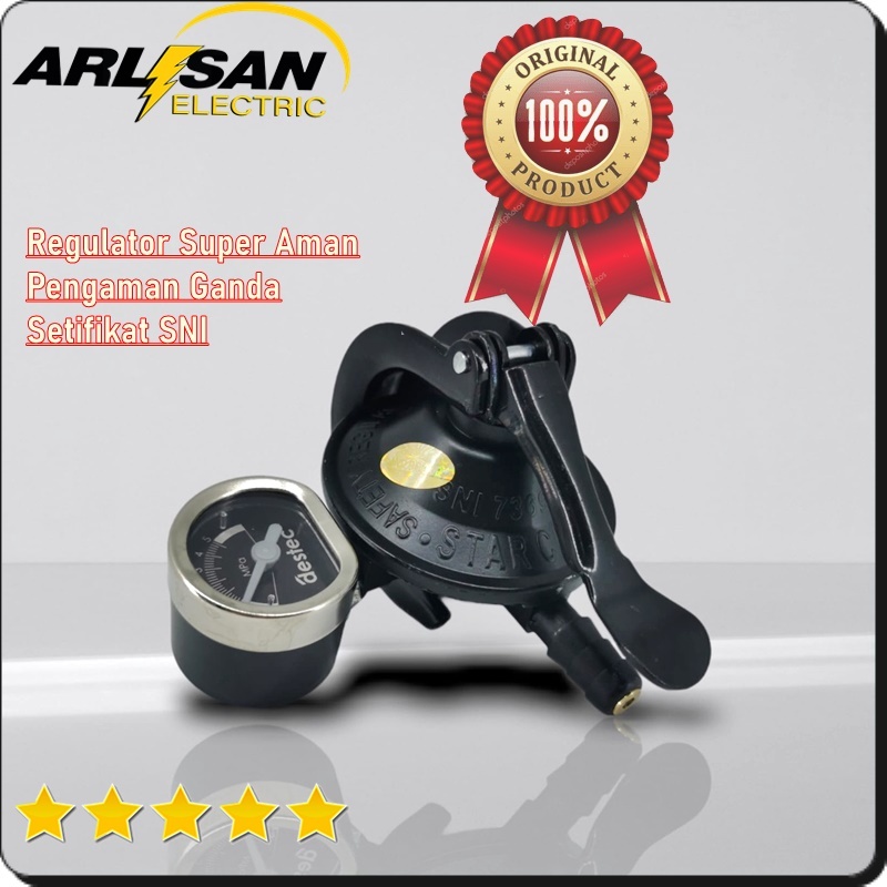 Kepala Gas Regulator Anti Bocor Ori 100% SNI Regilator Gas Lpg 3KG Paling Aman Starcam Original SC-T