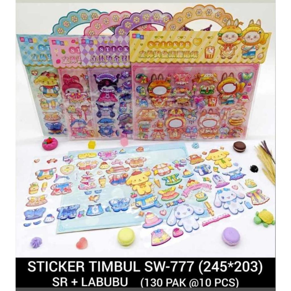 

STICKER 3D DIY / Melody / Cinamon Dressing Sticker TIMBUL [BISA GANTI BAJU] Karakter LABUBU/Sticker Timbul SW777