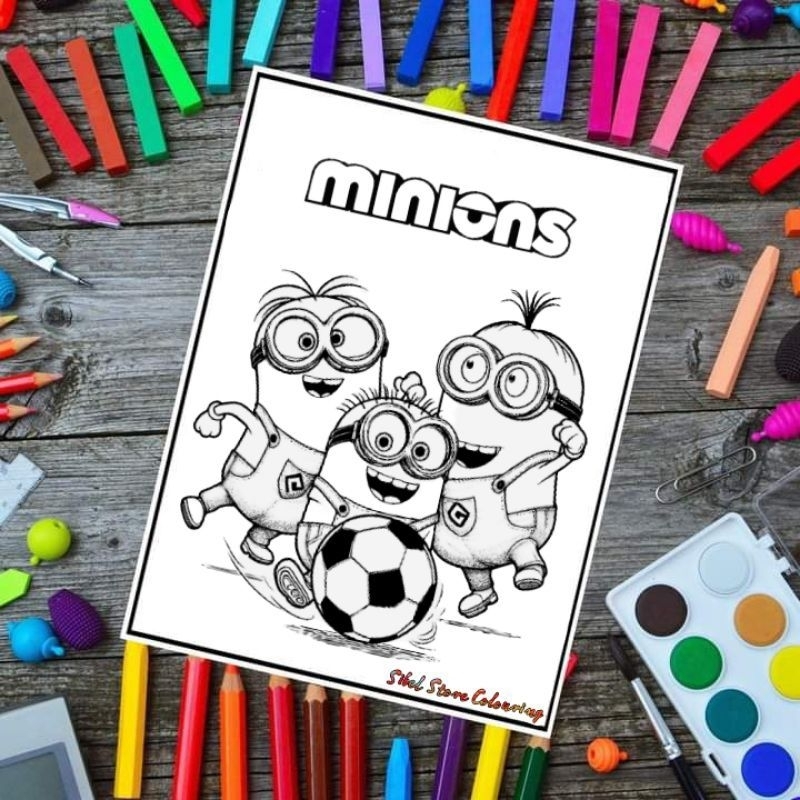 

Kertas Mewarnai Anak Tema Minions V5 / Kertas Gambar (10 Lembar Gambar)