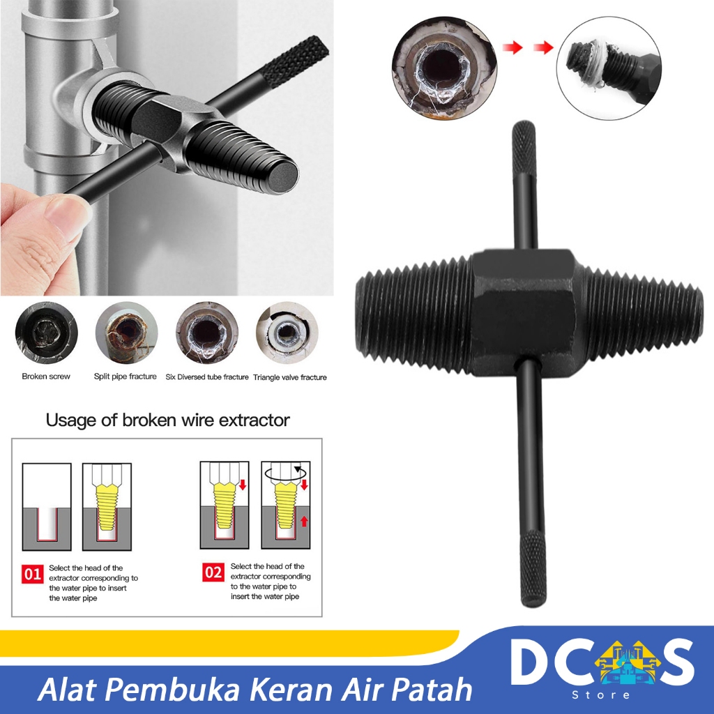 Alat Pembuka Kran Keran Air Patah / Baut Patah1/2'' 3/4'' Tap Balik