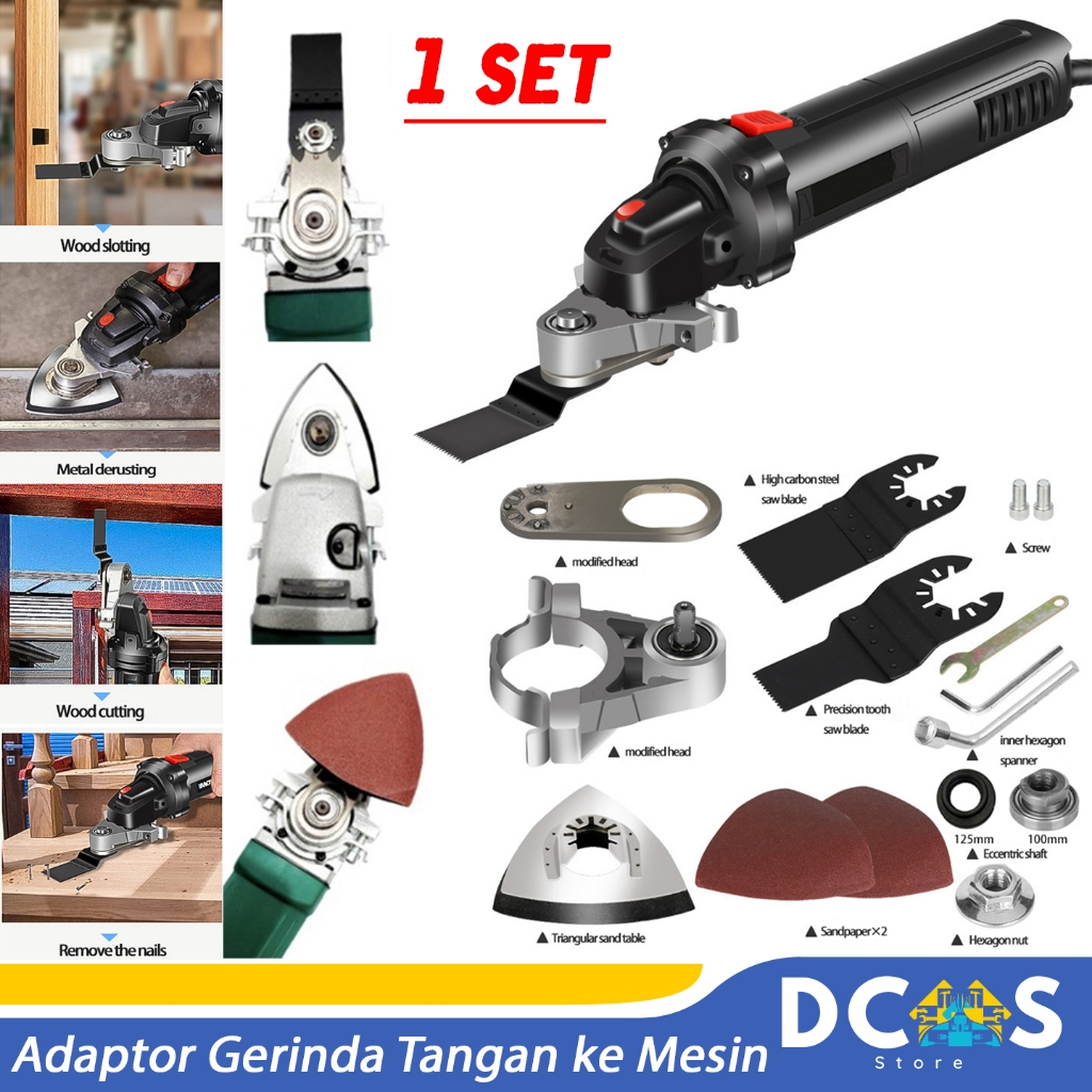 Adaptor Gerinda Angle Grinder Konverter Mesin Potong Serbaguna Oskilasi Set Multiguna Oscilating