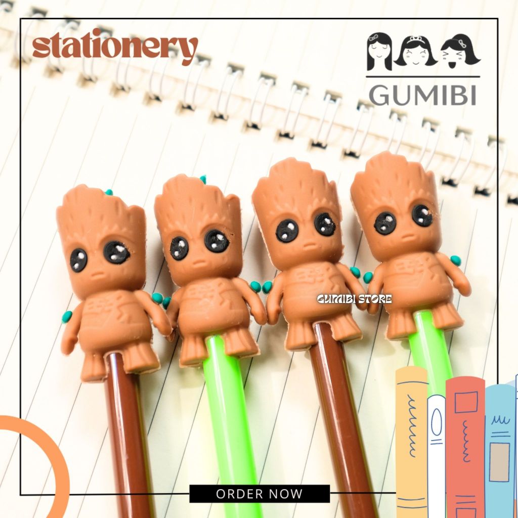 

PULPEN GROOT PEN GEL GROOT KARAKTER LUCU IMUT SUPER CUTE BOLPEN GEL BABY GROOT