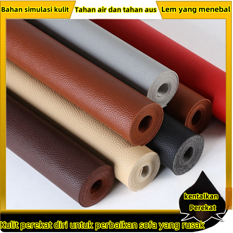 Kulit berperekat serbaguna/perbaikan murah kulit rusak/sofa kulit asli/kursi tas berlubang/ransel/pe