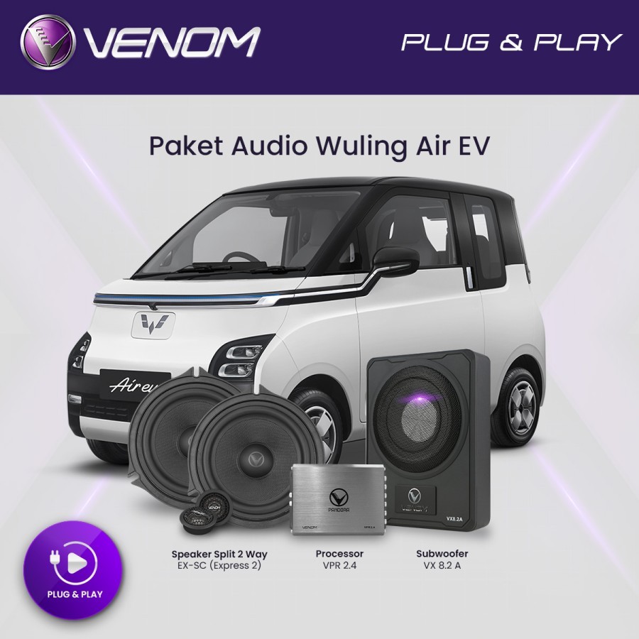 PAKET audio Venom FULL set Express Wuling Air EV Listrik ORIGINAL