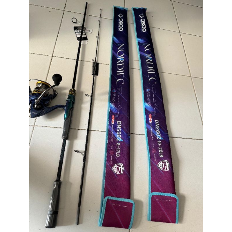 Pancing Galatama satu set Daido Nordiec Reel Exori Serenity Power handle