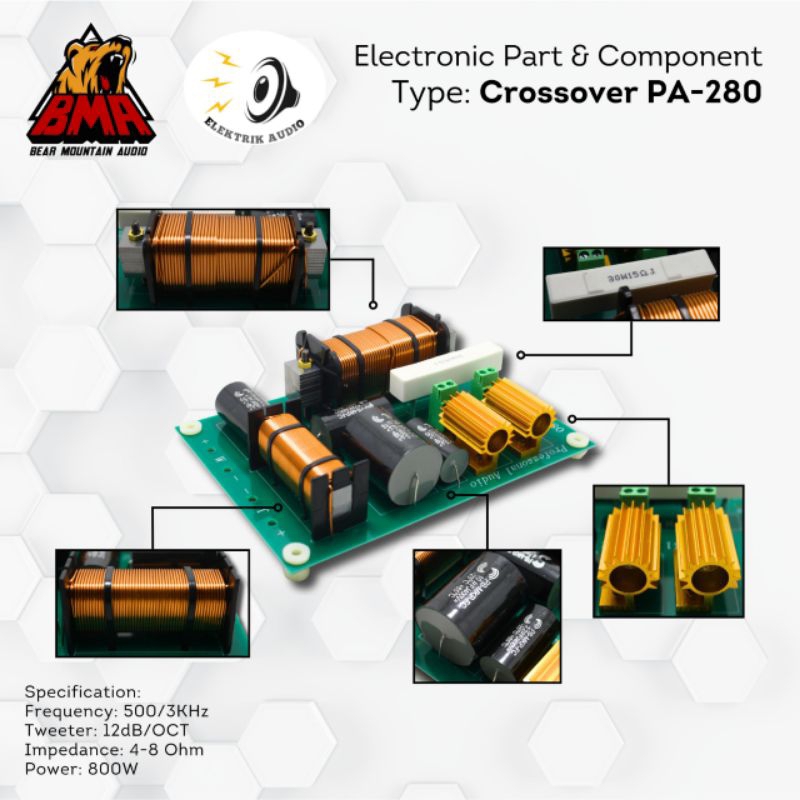 Crossover PA 280 / Crossover Pasif / Crossover BMA / Crosover