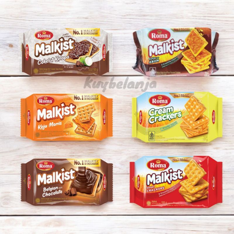 

Roma Malkis Abon Crackers / Keju Manis / Cokelat / Cream 105gr