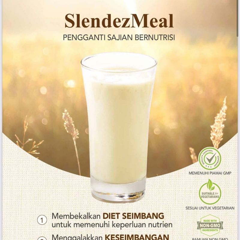 

Slendez meal makanan diet sehat kacang sereal