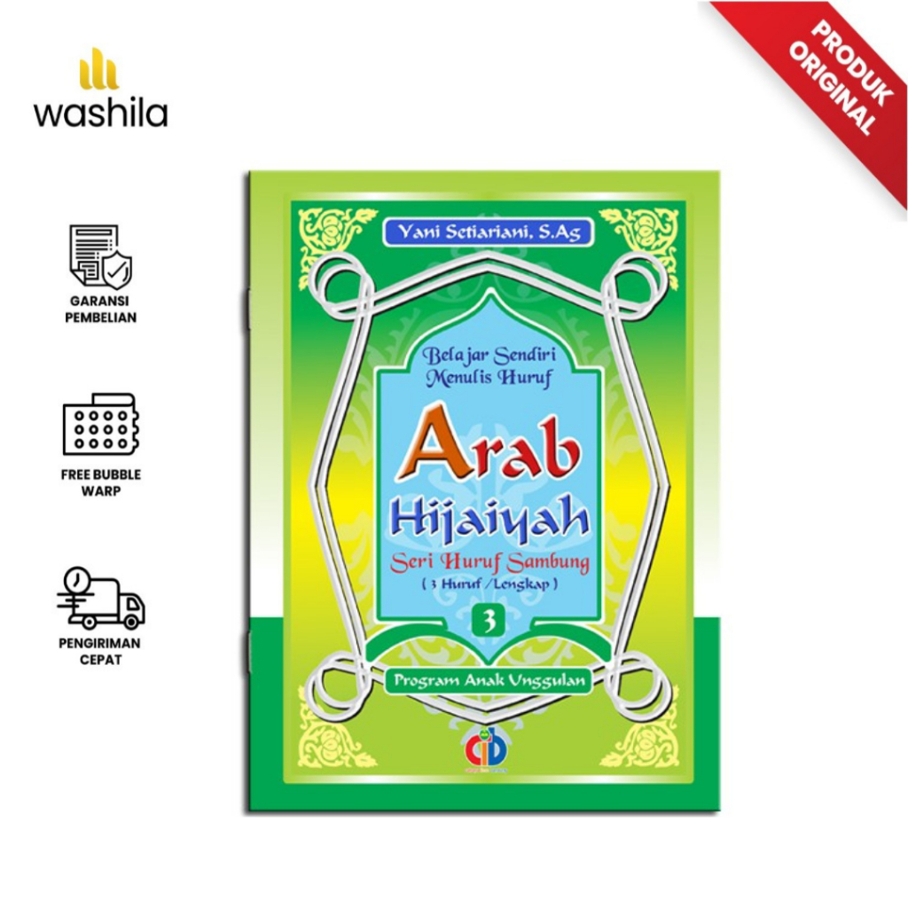 Buku ANAK Belajar Sendiri Menulis Huruf ARAB HIJAIYAH Seri Huruf Sambung 3 Huruf - Jilid 3 - CIB