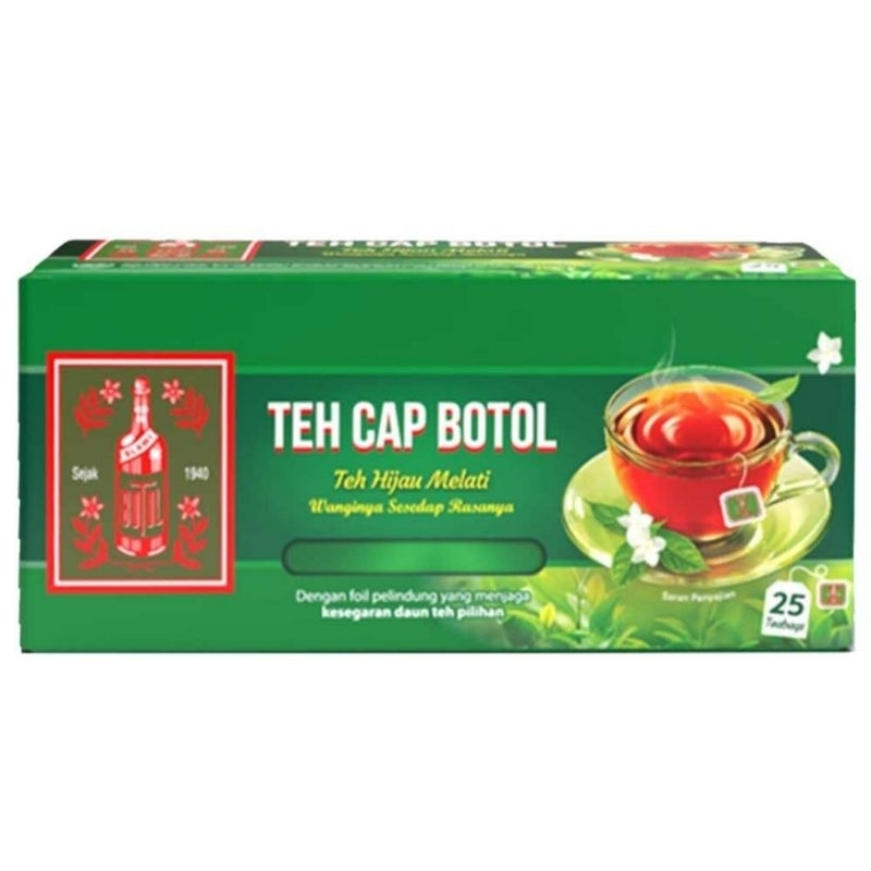 

Teh Cap Botol celup teh hijau melati 25x 2 gr