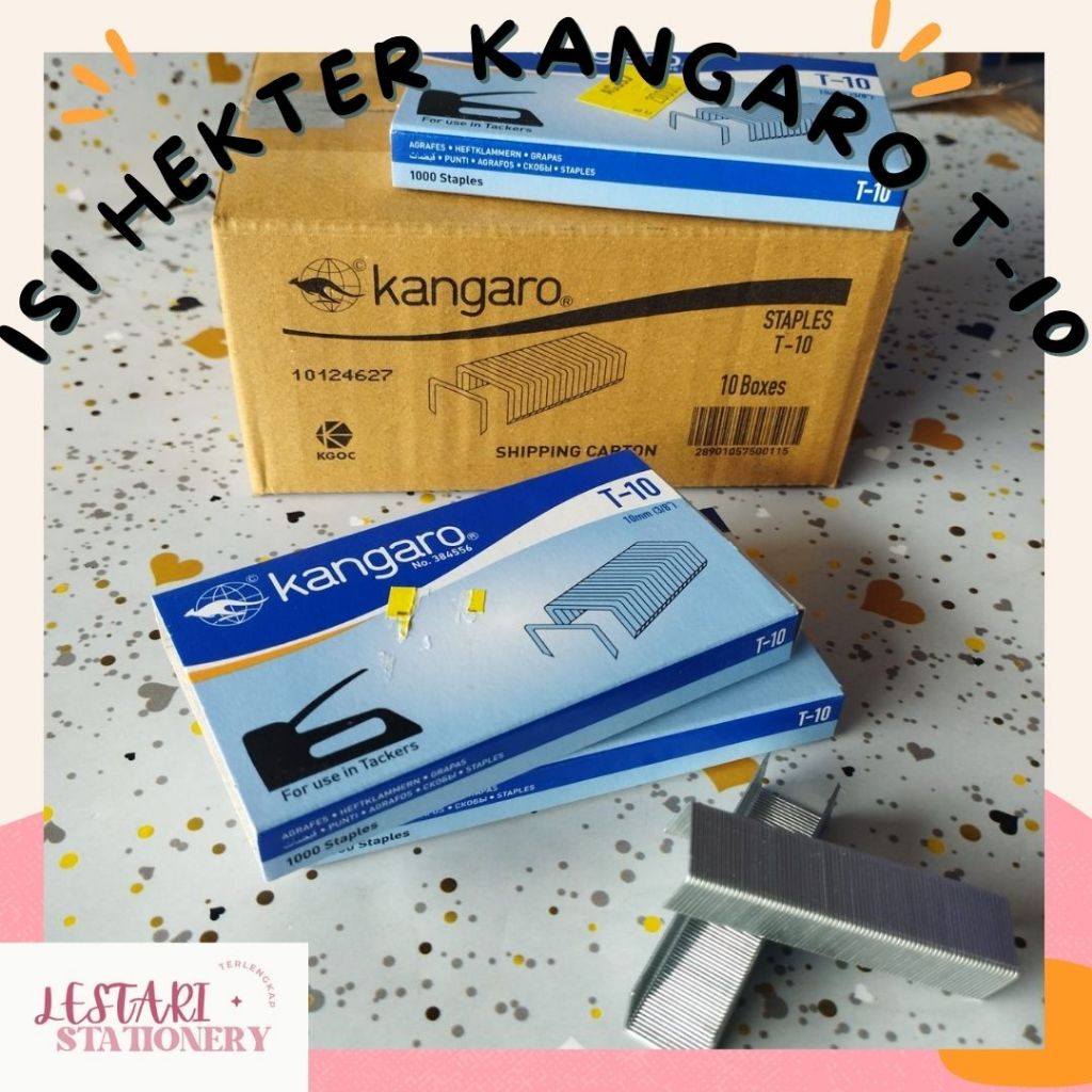 

Isi hekter Kangaro T-10 | Staples Kangaro | isi Hekter Tembak T-10| Lestari Stationery