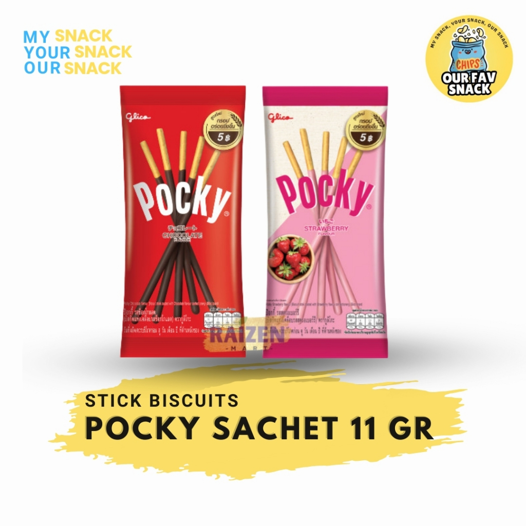 

Glico Pocky Mini Sachet 11 Gram Varian Strawberry Chocolate