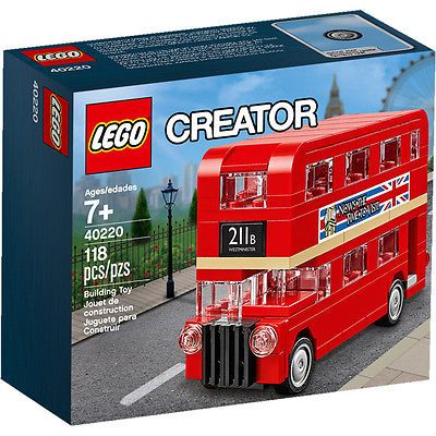 LEGO Creator - 40220 Mini London Bus Set British Car Town City Icon Building Model Double Decker Tra