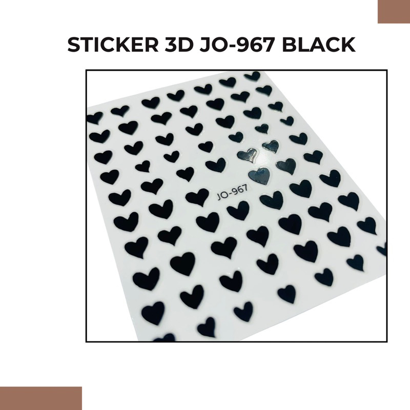 

STICKER 3D JO NAIL STICKER MOTIF HATI/LOVE/BINTANG/SPARKLE HIASAN NAIL ART NAIL GEL