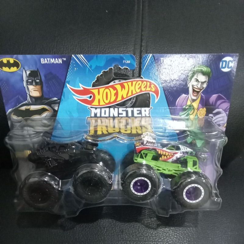 batman vs the joker monster trucks hotwheels doubles dc