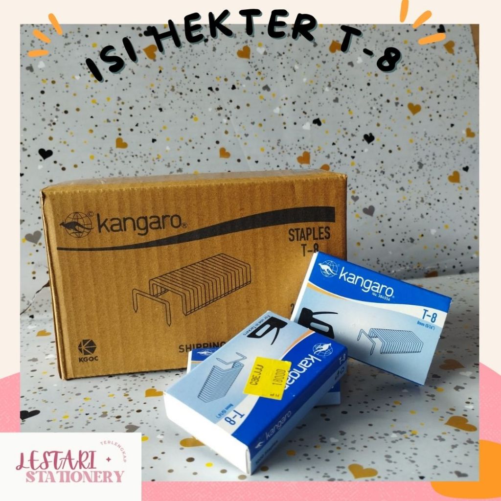 

Isi Hekter Kangaro T-8 | Isi hekter Tembak T-8 | Staples T-8 Kangaro | Lestari Stationery
