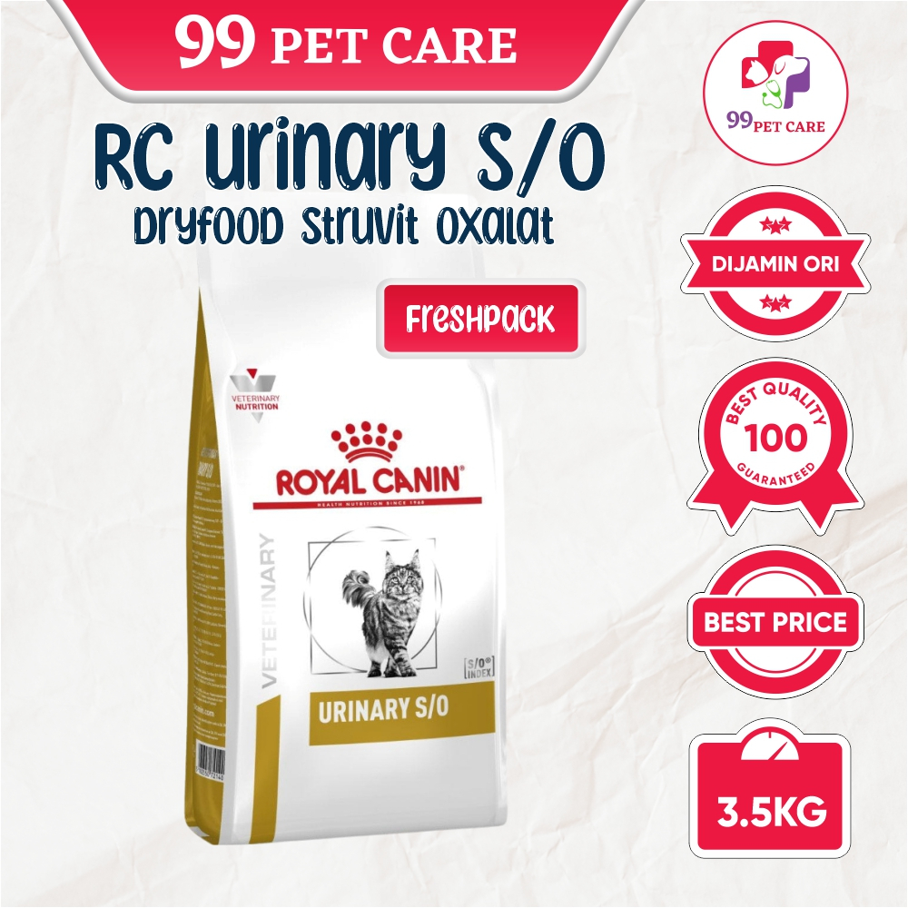 Royal Canin CAT VET URINARY SO 3,5kg RC Makanan Kucing Kering Dry Food Obat Struvite Oxalat Care Bat