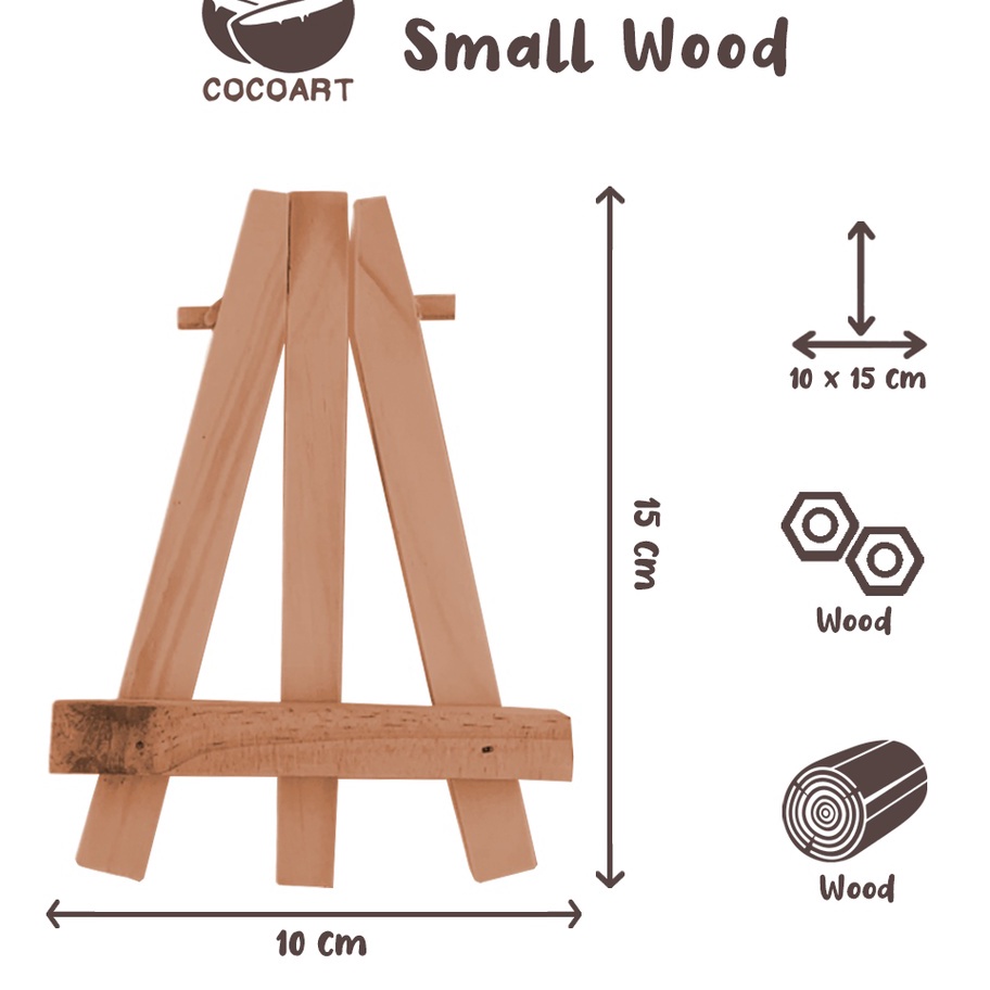 

HEBOH Wooden Easel I Penyangga Kanvas Lukis I Tripod Kanvas 15 cm x 1 cm