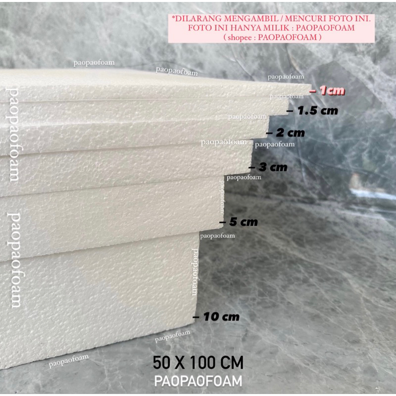 

Styrofoam Gabus Lembaran 50x100 cm tebal 1 cm (KHUSUS GOJEK/GRAB SBY)