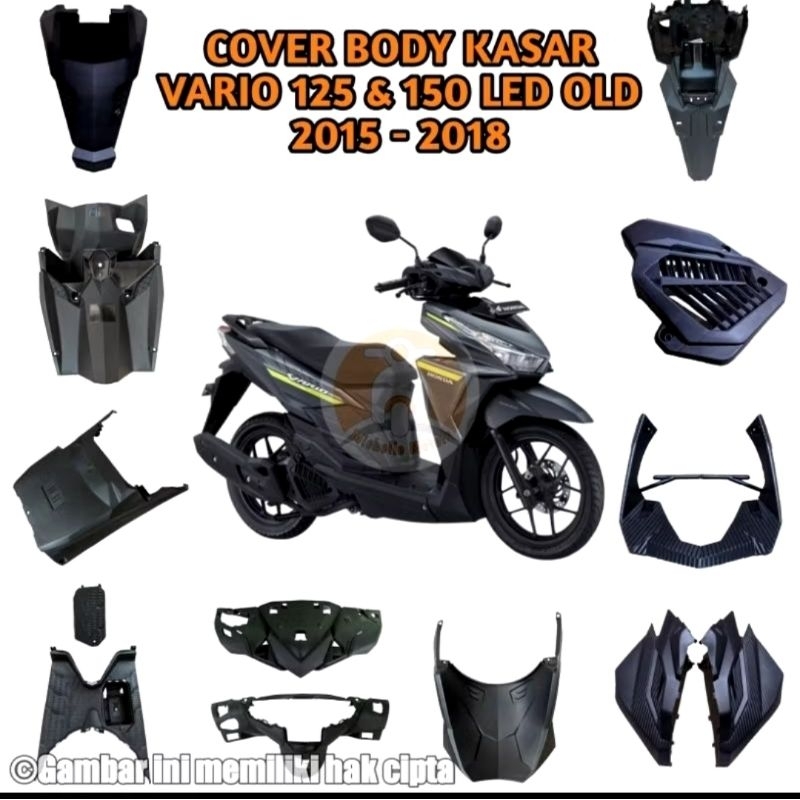 Fullset cover body kasar honda vario 125&150 led old tahun 2015 2016 2017