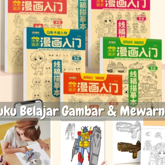 

YUK BELI Buku Belajar Menggambar Mewarnai Anak Drawing Coloring Book Activity Book Buku Edukasi ST129