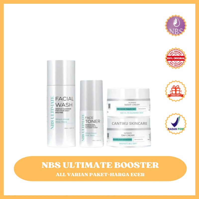 NBS ULTIMATE BOOSTER SKINCARE ORIGINAL BPOM PAKET DAN ECER