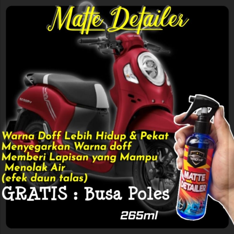Pengkilap body motor doff/Perawatan cat doff/pengkilap dashboard/helem doff/penghitam karet