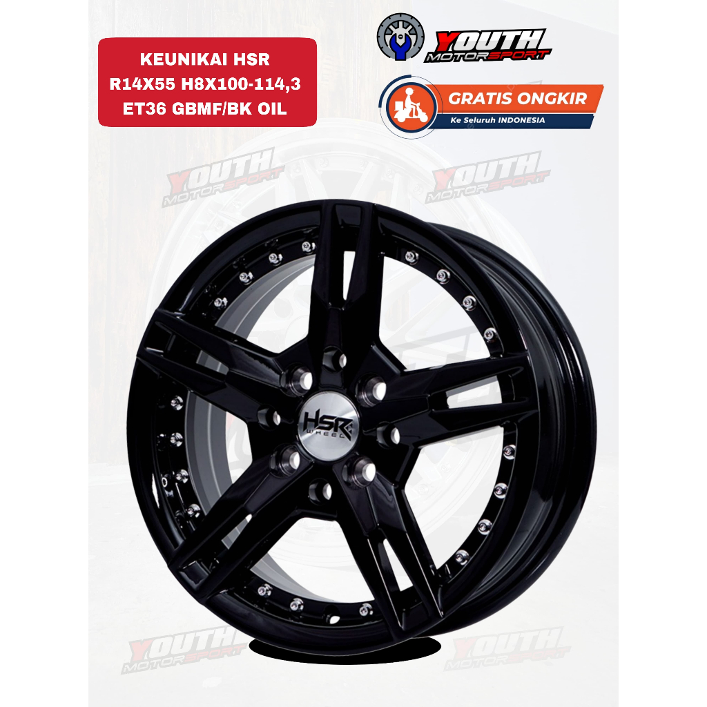 VELG R14 ORIGINAL HSR KEUNIKAI COCOK UNTUK XENIA,AVANZA,BRIO,SIGRA,AGYA DLL