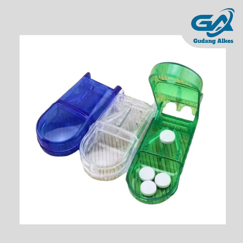 Pemotong Obat Tablet  Pill Cutter Tempat Obat Pemecah Pil