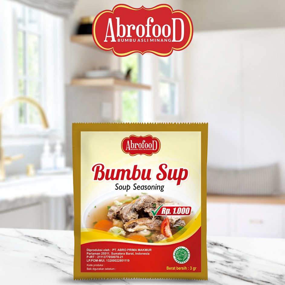 

Lariza Bumbu Sup Abrofood 1 Renteng 12 Pcs