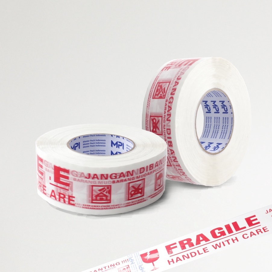 Langka Lakban Fragile Putih Jangan Dibanting 48mmx3 Yard MPI Jumbo
