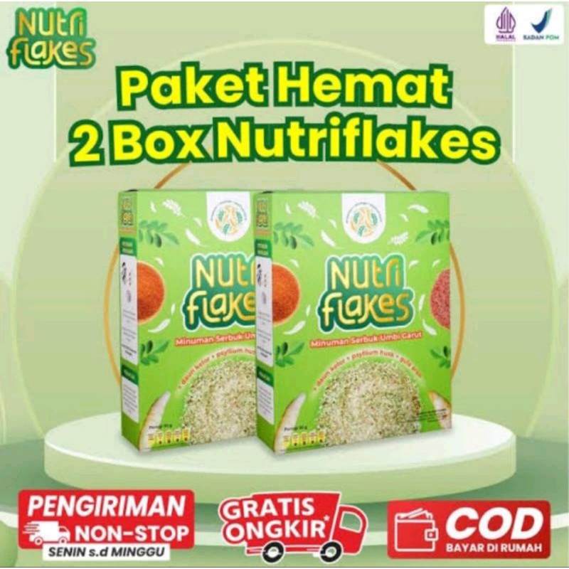 

Nutriflakes Sereal Umbi Garut Paket 2 Box Atasi Asam Lambung Maag Mag Gerd Menu Diet Menurunkan Berat Badan Sarapan Sehat