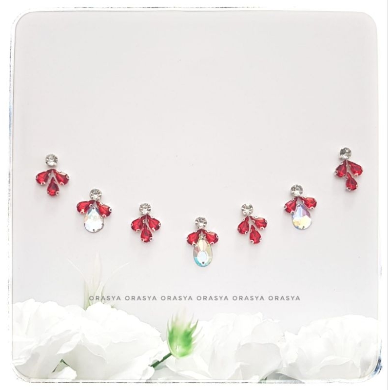 Set payet rangkai kristal cangkang hiasan kebaya gaun pesta