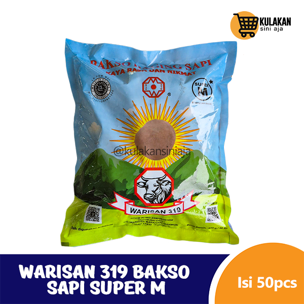 

Warisan 319 Bakso Sapi Super M 650gr - Isi 50 Pcs