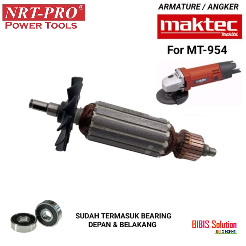NRT PRO Armature MT-954 Angker Gerinda Maktec / Angker Dinamo Mesin Gerinda Maktec MT954 Rotor Gerin