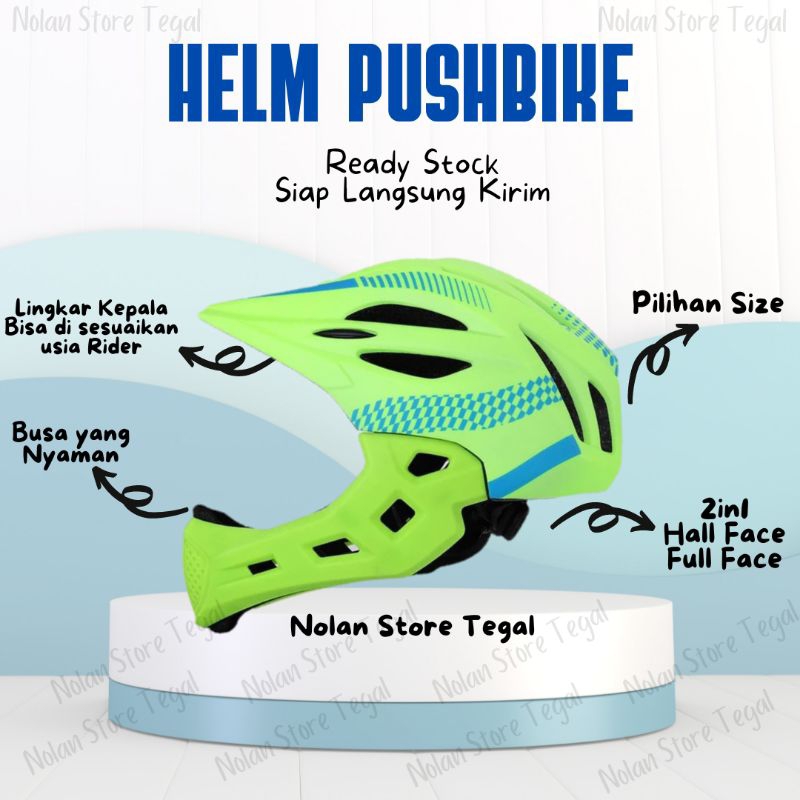 Helm full face anak / helm push bike / helm balance bike / helm anak / helm sepeda anak