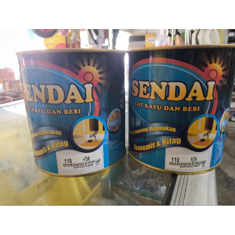 Cat Besi dan Kayu Merk Sendai / Cat Besi dan Kayu Murah Berkualitas Kemasan 0.8kg