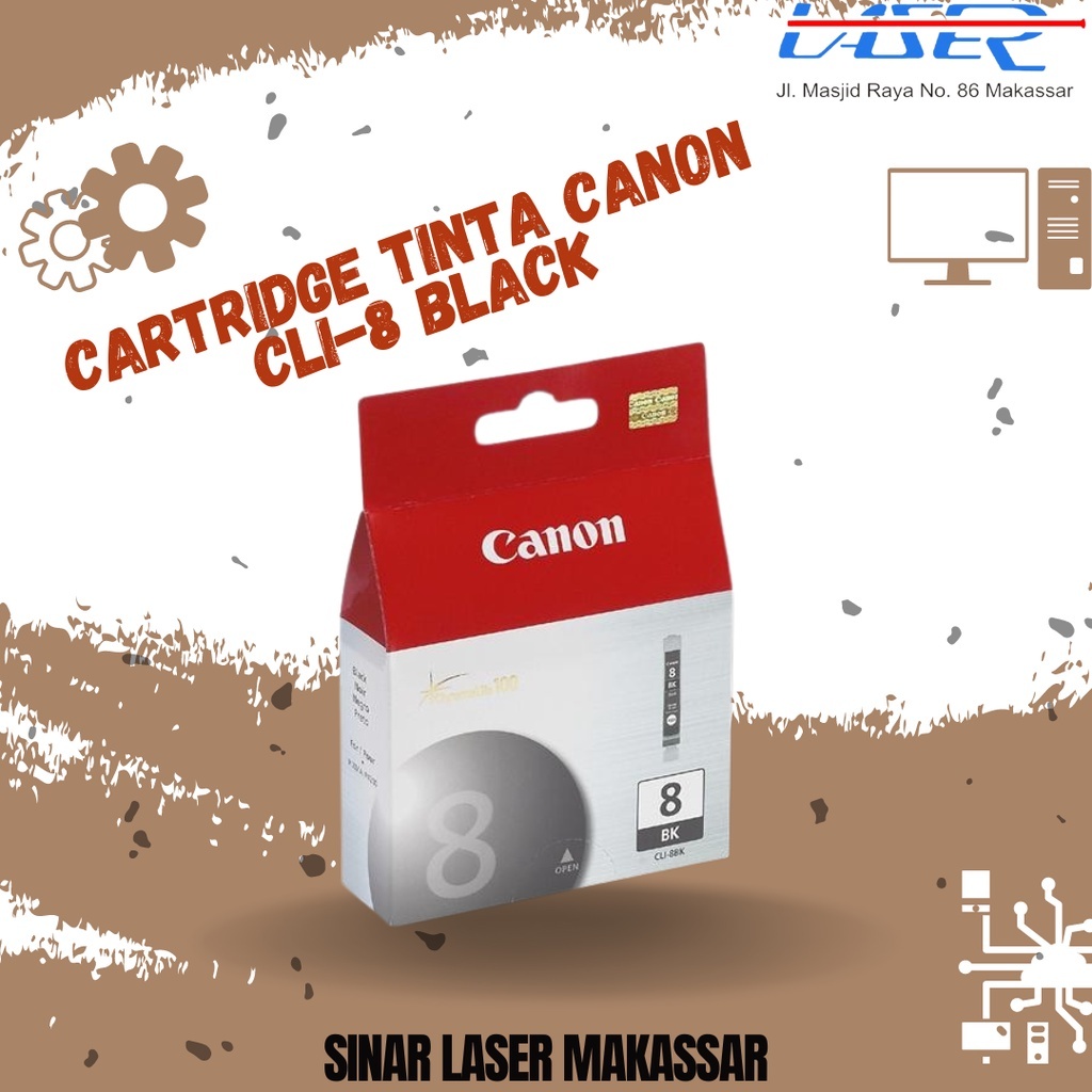 CARTRIDGE TINTA CANON CLI-8 BLACK / TINTA PRINTER CANON ORIGINAL