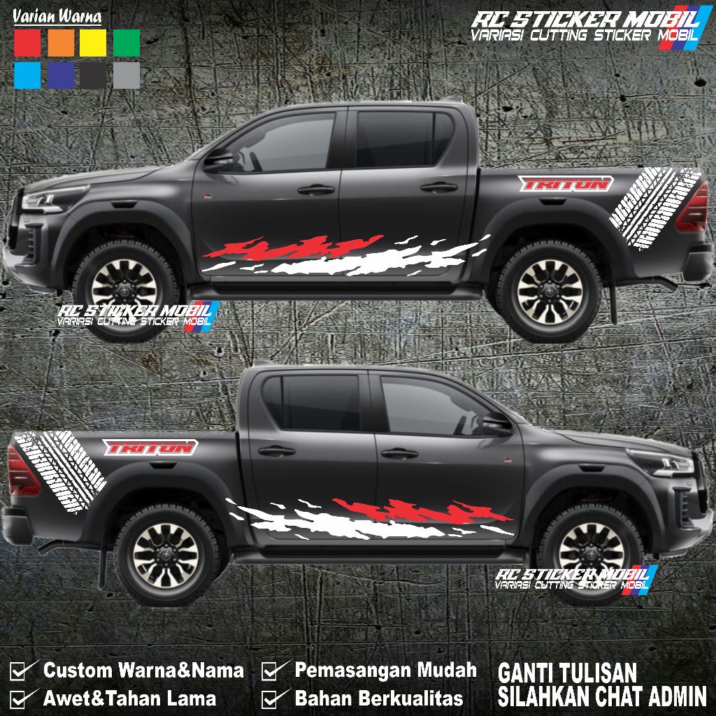 TERMURAH sticker stiker triton sticker mobil mitsubishi triton
