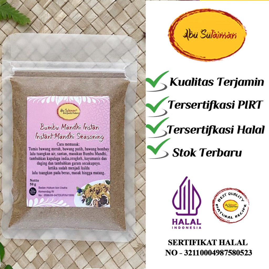 

BUMBU NASI MANDHI INSTANT 250 GR / INSTANT MANDHI SEASONING 250 GR